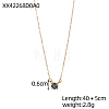 304 Stainless Steel Micro Pave Cubic Zirconia Pendant Necklaces NJEW-OY002-41G-2