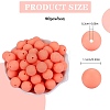 80Pcs Round Silicone Focal Beads SIL-SZ0001-24-26-2
