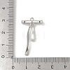 Brass Micro Pave Clear Cubic Zirconia Pendants KK-Z065-02P-3