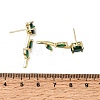 Brass Micro Pave Cubic Zirconia Stud Earrings KK-CBA8324-20G-02-5