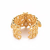 Brass Micro Pave Cubic Zirconia Wide Band Rings RJEW-S045-125-NR-3