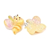 Transparent & Opaque Resin Pendants RESI-P048-02D-P-2