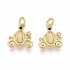 Brass Micro Pave Colorful Cubic Zirconia Glass Pendants KK-R162-026C-G-1