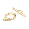 Brass Toggle Clasps KK-C216-15G-2