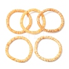 Natural Amber Beaded Stretch Bracelets for Women Men BJEW-D462-02A-2