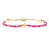 Glass Seed Beads Adjustable Bracelets KO8624-4-1