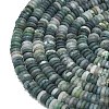Frosted Natural Moss Agate Beads Strands G-K389-C37-01-3