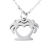 Non-Tarnish 201 Stainless Steel Pendant Necklaces NJEW-S105-JN560-40-1-1