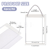 Erasable PVC Hanging Price Tags with Rope CDIS-WH0021-069A-02-2