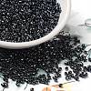 Electroplate Glass Seed Beads SEED-S042-01B-18-1