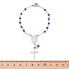 Glass Beads Rosary Bracelets BJEW-A032-04P-03-3