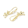 Bear Rack Plating Brass Cubic Zirconia Dangle Earrings for Women EJEW-K245-24G-2