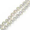 Electroplate Transparent Glass Beads Strands EGLA-N002-34A-C04-1