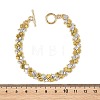 Two Tone Electroplate Glass Seed Beaded Woven Bracelets with OT Clasps for Women BJEW-MZ00349-4