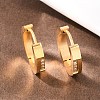 304 Stainless Steel Clear Cubic Zirconia Hoop Earrings EJEW-L307-12G-01-3