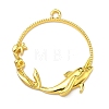 Ocean Theme Alloy Open Back Bezel Pendants PALLOY-F321-03D-G-1