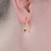 Brass Enamel Leverback Dangle Earrings for Women WO0430-5