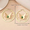 Alloy & Rhinestone Hoop Earrings FS-WGBCAF6-02-3