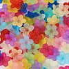 Yilisi 200Pcs 10 Colors Frosted Acrylic Bead Caps MACR-YS0001-02-4