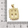 Brass Micro Pave Cubic Zirconia Shell Pendants KK-D328-14G-3