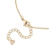 Brass Pave Cubic Zirconia Maple Leaf Pendant 304 Stainless Steel Cable Chain Necklaces for Women NJEW-JN05901-02-5