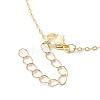 Valentine's Day Brass Heart and Rectangle with Word Love Pendant Necklace NJEW-JN04700-5