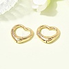 Brass Micro Pave Clear Cubic Zirconia Spring Gate Rings ZIRC-F146-01A-2