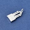 Brass Micro Pave Clear Cubic Zirconia Pendants KK-Z147-15S-2