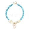 Ocean Natural Sea Shell Pendant Chip Beaded Necklaces for Women NJEW-JN06388-3