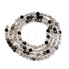 Natural Tourmalinated Quartz Beads Strands G-A318-A03-3mm-01-3