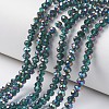 Electroplate Transparent Glass Beads Strands EGLA-A034-T6mm-Q15-1