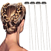 10Pcs Rhinestone Snap Hair Clips Tassel Hair Extension Chain OHAR-CA0001-06-1