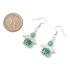 Natural & Synthetic Mixed Stone Angel Dangle Earrings EJEW-JE06715-5