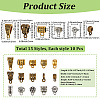 150Pcs 15 Styles Tibetan Style Alloy Tube Bails TIBE-PA0001-19-2