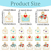 18Pcs 9 Colors Alloy Enamel Pendants ENAM-YW0008-52-3