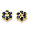 6-Petal Alloy Enamel Bead Caps X1-ENAM-TAC0023-05-3