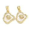 Brass with Clear Cubic Zirconia with Sea Shell Charms KK-Q820-14G-1