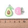 Spray Painted Opaque Resin Pendants RESI-Q232-01-3