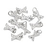 SHEGRACE Brass Micro Pave Clear Cubic Zirconia Pendants XGRQ29815-394P-X-1