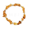 Unisex Natural & Synthetic Amber Bracelets BJEW-JB13932-2