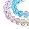 Baking Painted Transparent Glass Beads DGLA-M001-8mm-03-3