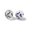 Printed Opaque & Frosted Transparent Acylic Beads AC-CBAE004-05B-1