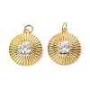 Brass Micro Pave Cubic Zirconia Pendants X-ZIRC-P092-016G-RS-2