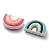 6Pcs 6 Colors Food Grade Eco-Friendly Silicone Focal Beads SIL-YW0001-04G-2