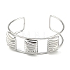 Non-Tarnish 304 Stainless Steel Wide Textured Open Cuff Bangles BJEW-Q348-05P-01-2