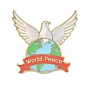 World Peace Dove Enamel Brooches AL-I001-01G-02-1