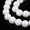 Electroplate Opaque Glass Beads Strands LS-GLAA-T032-P6mm-AB02-4