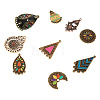 20Pcs 10 Style Tibetan Style Alloy Enamel Chandelier Components Links FIND-TA0001-83-3