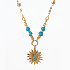 Boho Brass Pendant Necklaces for Women WG41E8B-04-1