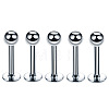 304 Stainless Steel Round Internally Threaded Labrets for Women Men WG9B6EB-02-1